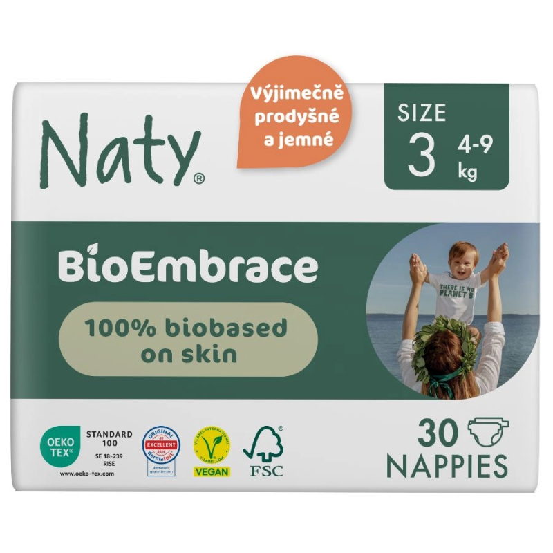 ECO BY NATY Bioembrace midi 4-9 kg 30 kusů