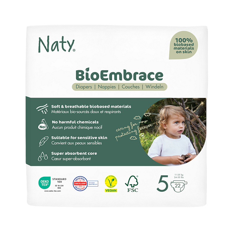 ECO BY NATY Bioembrace junior plenky 11-25 kg 22 kusů