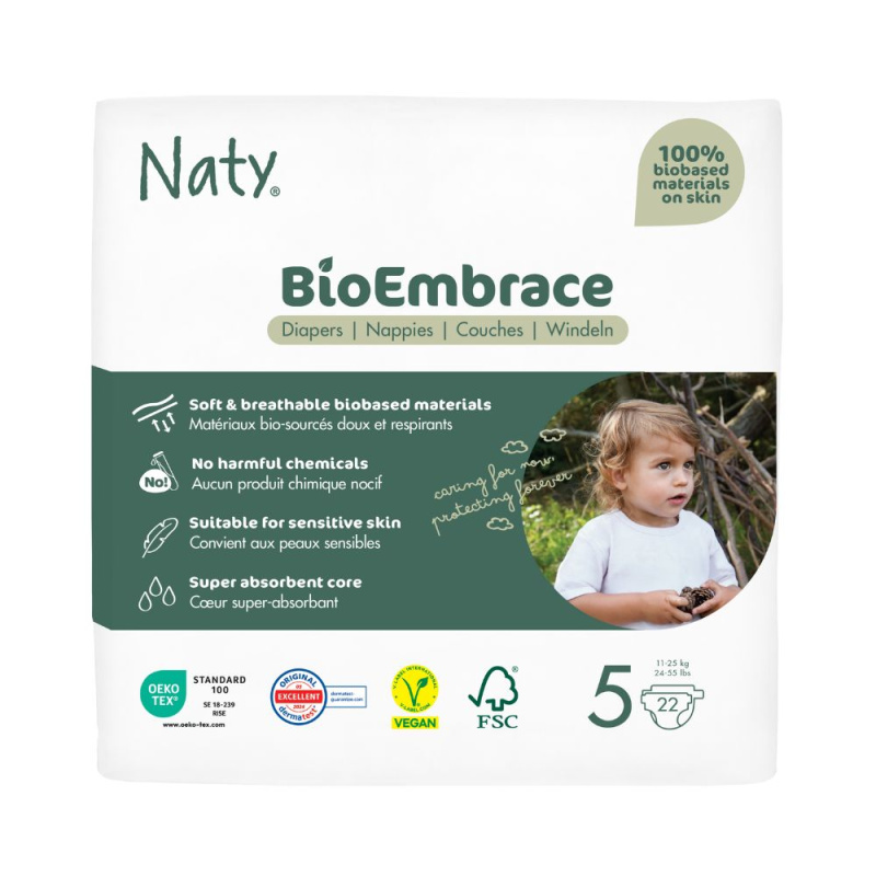 ECO BY NATY Bioembrace junior plenky 11-25 kg 22 kusů