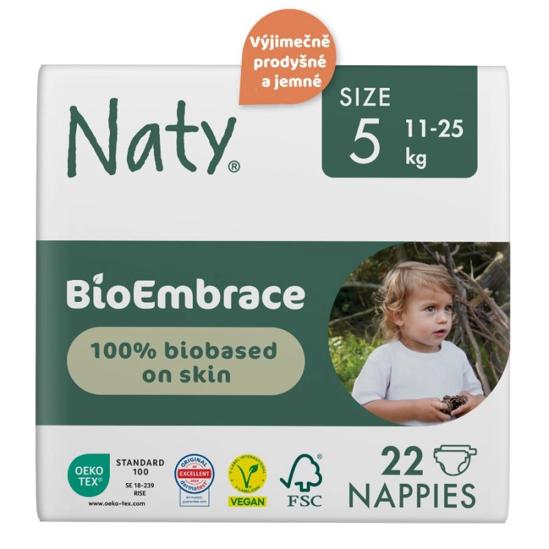 ECO BY NATY Bioembrace junior plenky 11-25 kg 22 kusů