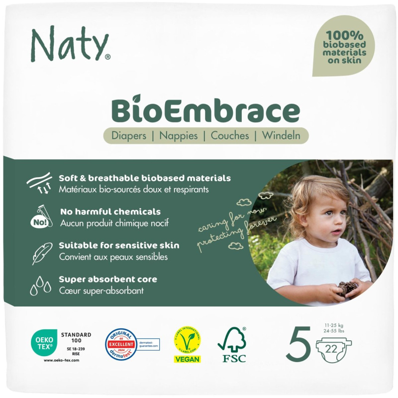 ECO BY NATY Bioembrace junior plenky 11-25 kg 22 kusů