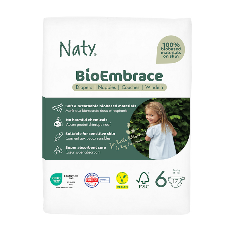 ECO BY NATY Bioembrace XL plenky 16+ kg 17 kusů