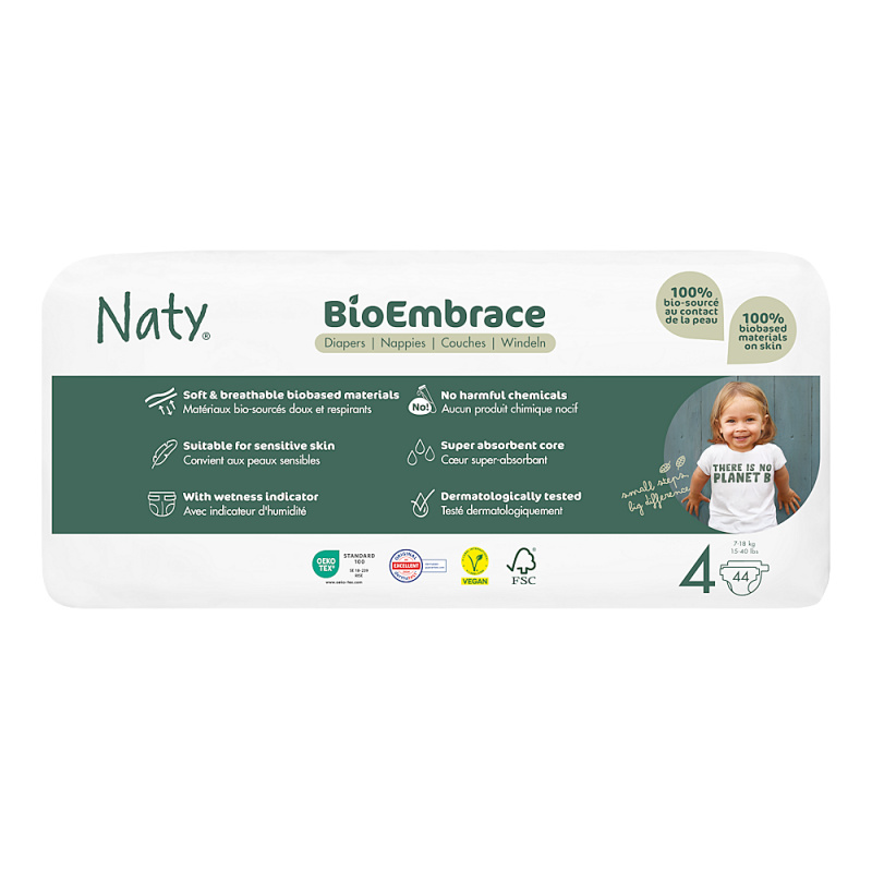ECO BY NATY Bioembrace maxi plenky economy pack 7 - 18 kg 44 kusů