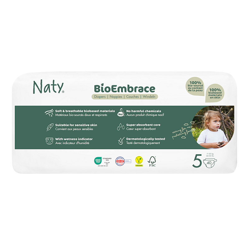 ECO BY NATY Bioembrace  junior plenky economy pack 11 - 25 kg 40 kusů