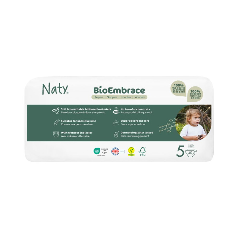 ECO BY NATY Bioembrace  junior plenky economy pack 11 - 25 kg 40 kusů