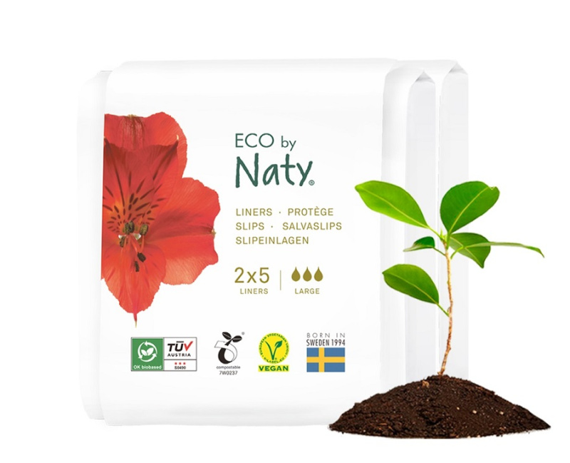 Eco by Naty Dámské ECO slipové vložky Naty - super - cestovní balení (2x5ks)