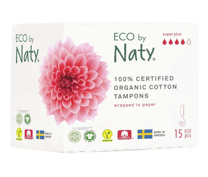 Dámské tampóny ECO by Naty (15 ks) - super plus