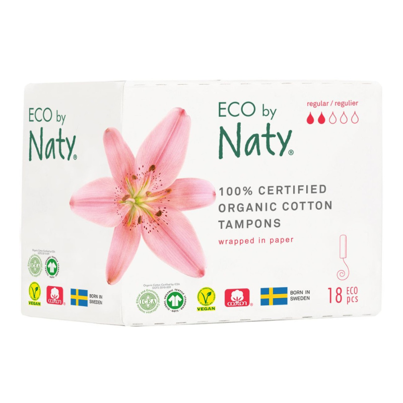 Dámské tampóny ECO by Naty (18 ks) - regular