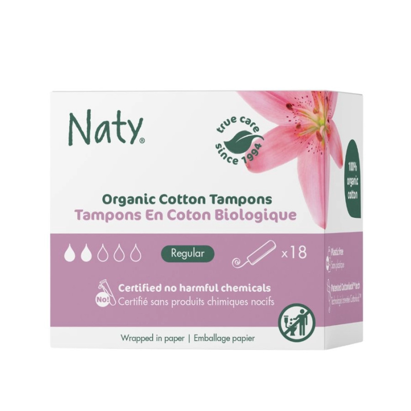 Dámské tampóny ECO by Naty (18 ks) - regular