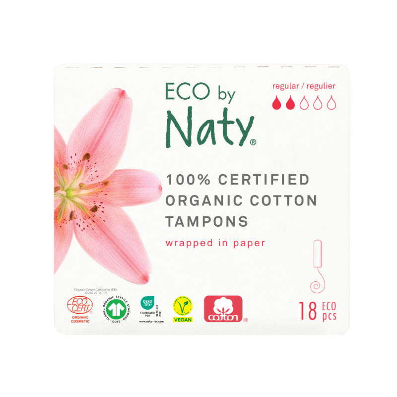 Dámské tampóny ECO by Naty (18 ks) - regular
