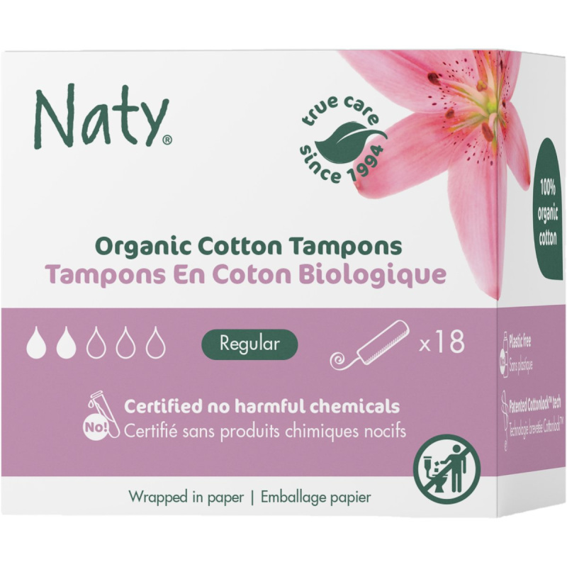 Dámské tampóny ECO by Naty (18 ks) - regular