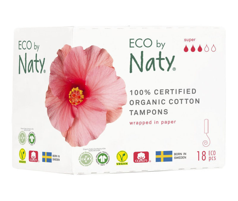 Dámské tampóny ECO by Naty (18 ks) - super
