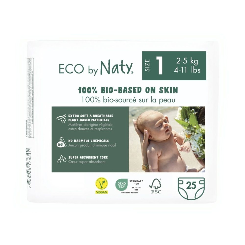 Eco by Naty Plenky Newborn 2-5 kg (25 ks)