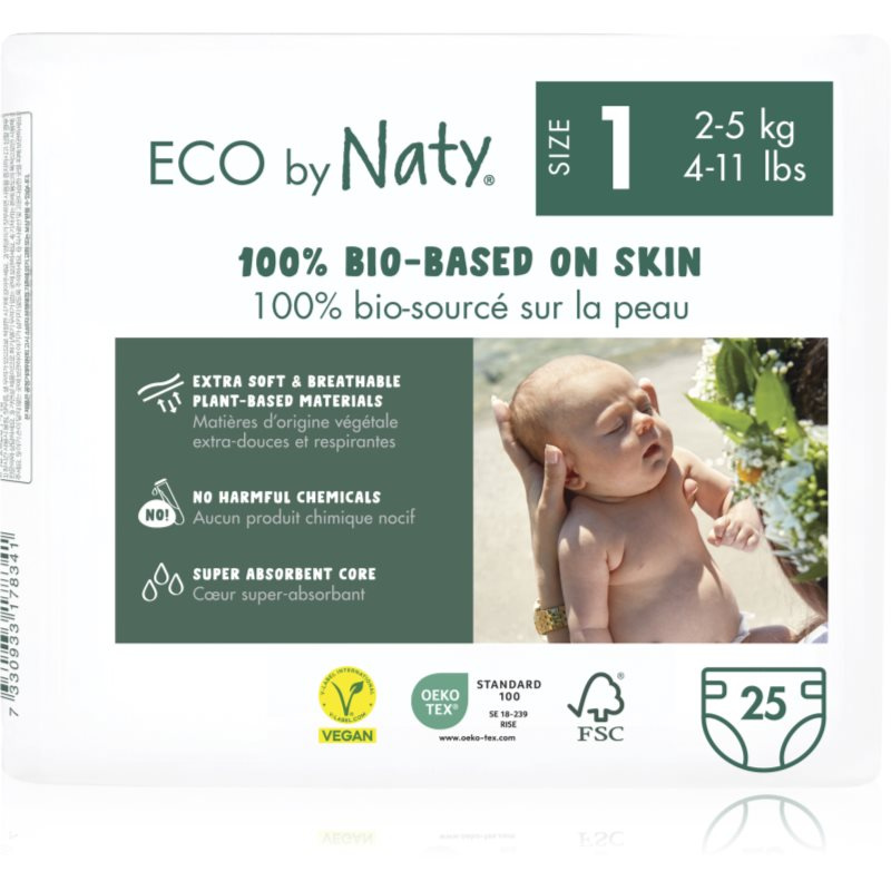Eco by Naty Plenky Newborn 2-5 kg (25 ks)