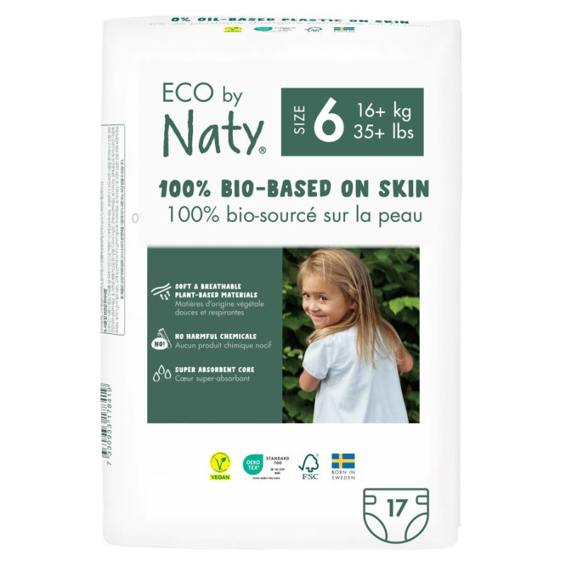 Plenky Eco by Naty XL 16+ kg (17ks)