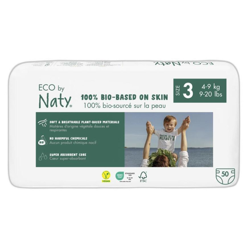 Eco by Naty Plenky Midi 4 - 9 kg - ECONOMY PACK (50 ks)