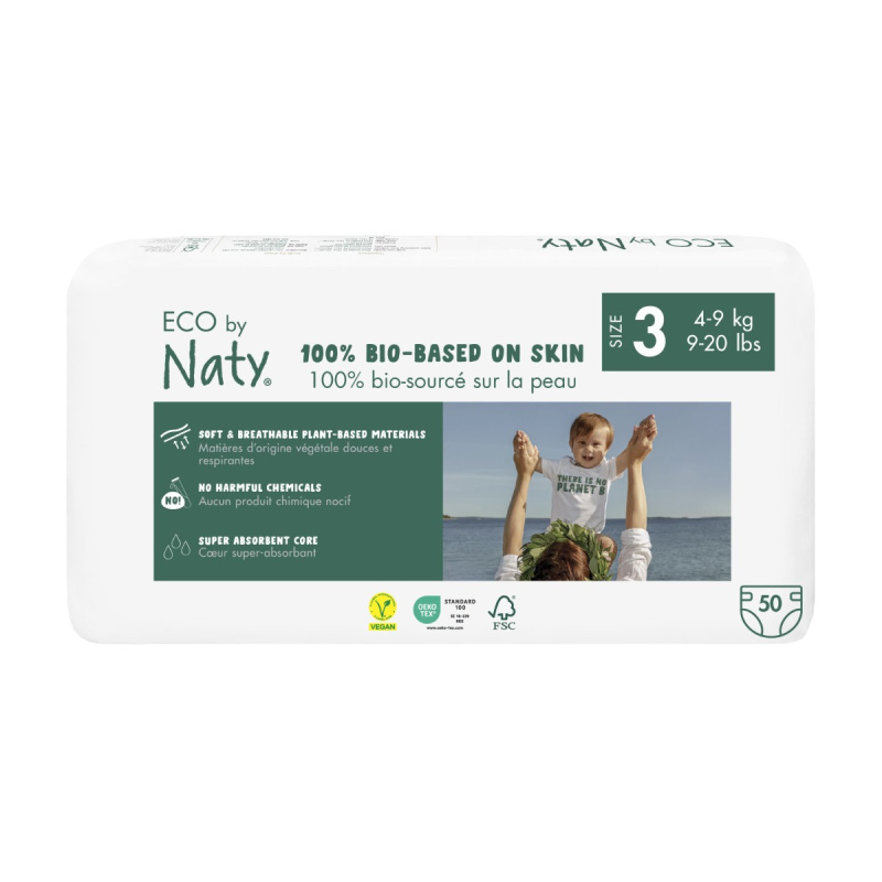 Eco by Naty Plenky Midi 4 - 9 kg - ECONOMY PACK (50 ks)