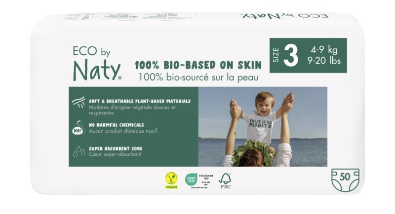 Eco by Naty Plenky Midi 4 - 9 kg - ECONOMY PACK (50 ks)