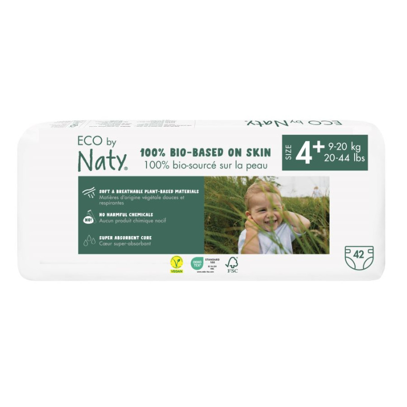 Plenky ECO by Naty Maxi+ 9-20 kg - ECONOMY PACK (42 ks)