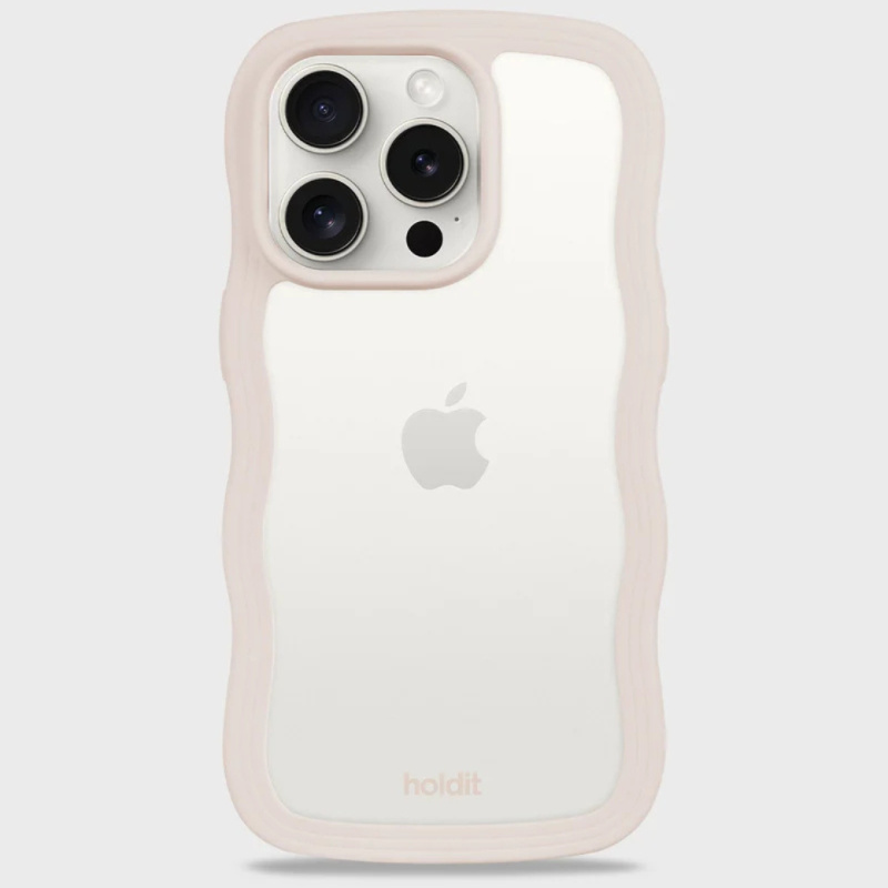 HOLDIT - Kryt na mobil iPhone 14 Pro - Light Beige/Transparent