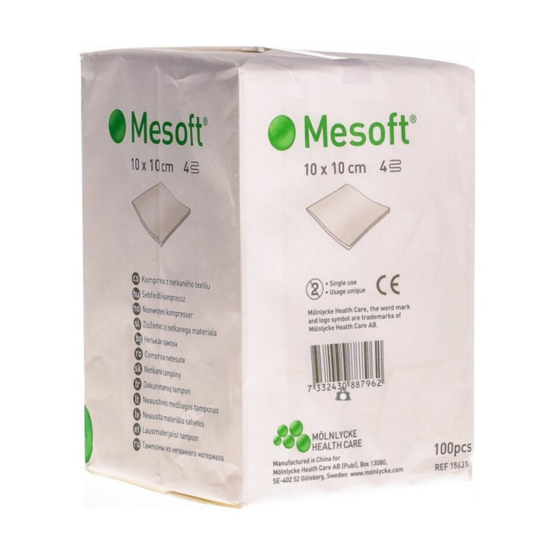 Kompres Mesoft nester.10x10cm 100ks 157300