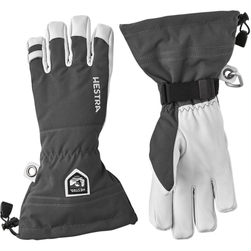Hestra Army Leather Heli Ski, lyžařské rukavice, šedé