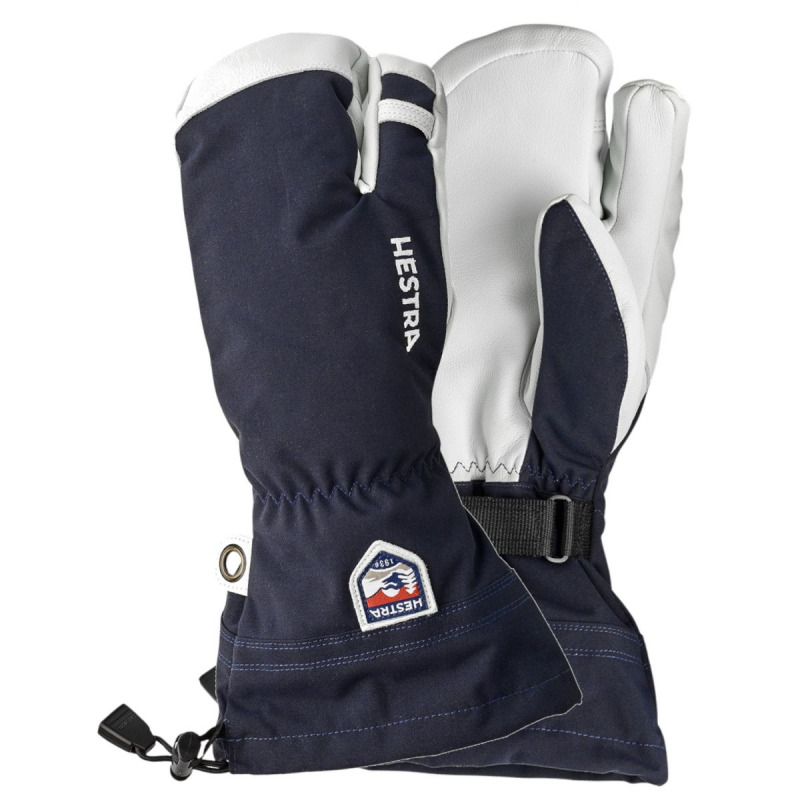 Hestra Army Leather Heli 3 finger, lyžařské rukavice, tmavě modrá
