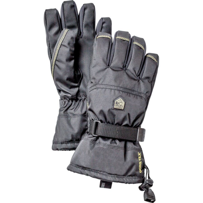 Lyžařské rukavice Hestra Gore-Tex Gauntlet, juniorské, černé
