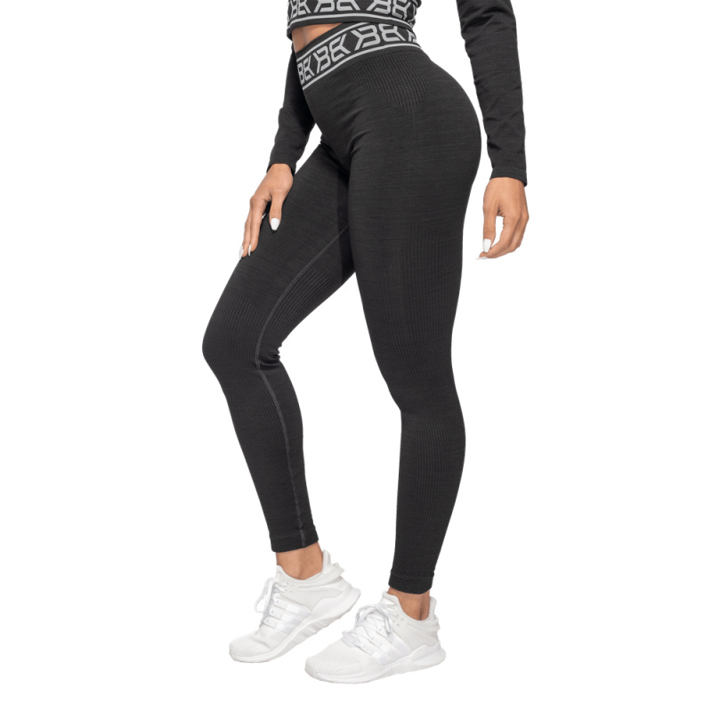 Better Bodies Rib Seamless Black Melange