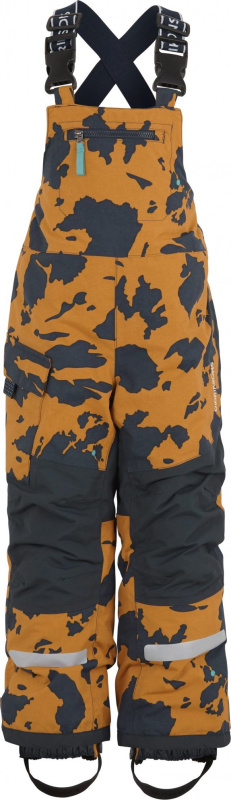Dětské zimní kalhoty DIDRIKSONS  Polarbjornen Print žluthohnědé Velikost: 90