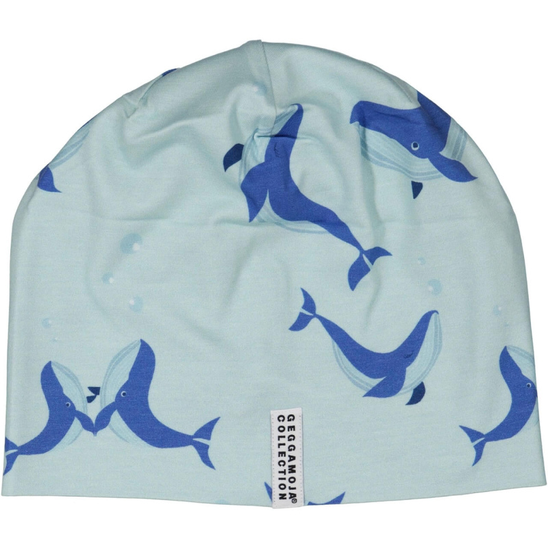 Dětská tenká bambusová čepice Blue Whale Geggamoja Velikost: 40-44cm (2-6 měsíců) BABY