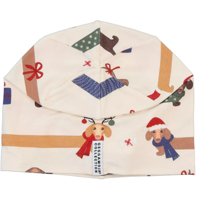 Bambusová dětská fleecová čepice Santa dogs Geggamoja Velikost: 40-44cm (2-6 měsíců) BABY