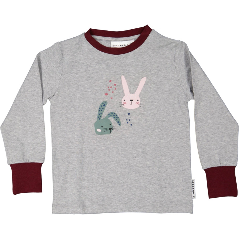 Dětské bambusové tričko s dlouhým rukávem Rabbit Geggamoja Velikost: 122/128