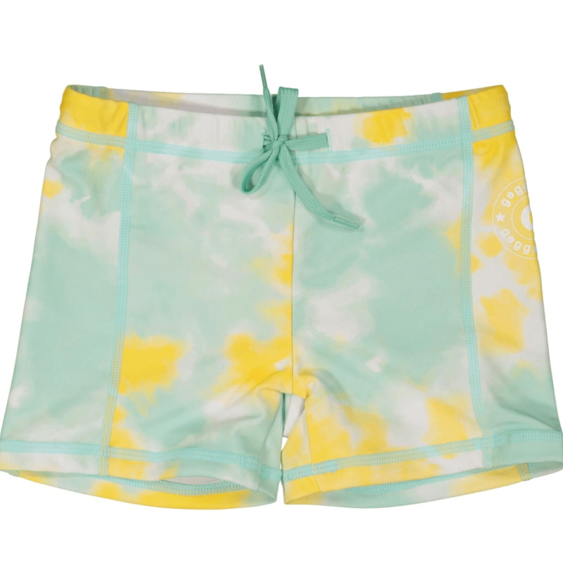 Dětské UV kraťasy/plavky Tie dye yellow Geggamoja Velikost: 74/80