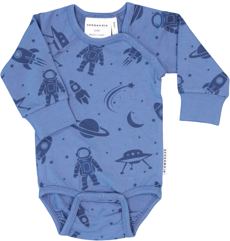 Bambusové body dětské s dlouhým rukávem Blue astronaut Geggamoja Velikost: 62/68