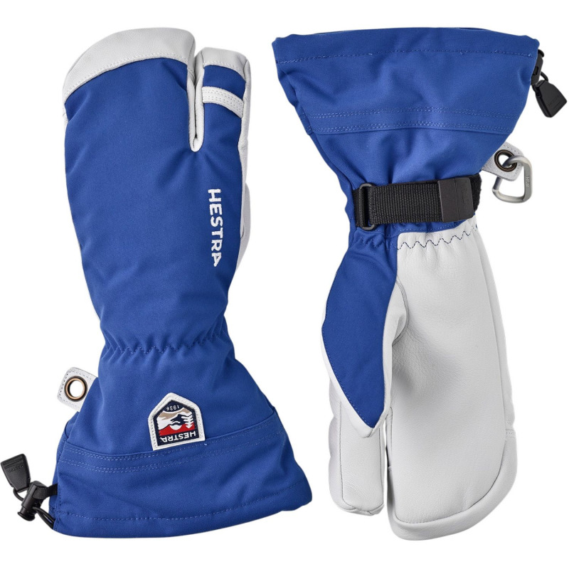 Hestra Army Leather Heli Ski, tříprsté lyžařské rukavice, modré