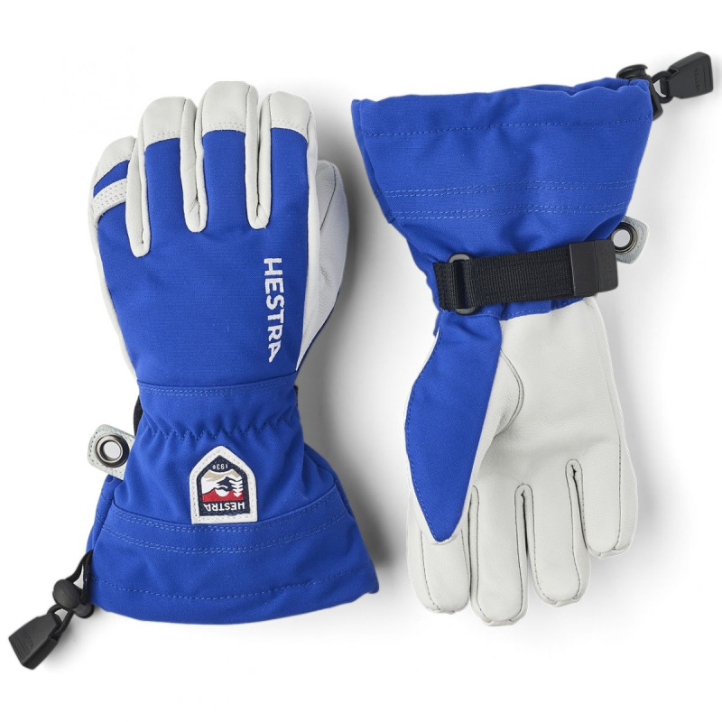 Hestra Army Leather Heli Ski Jr, lyžařské rukavice, juniorské, modré