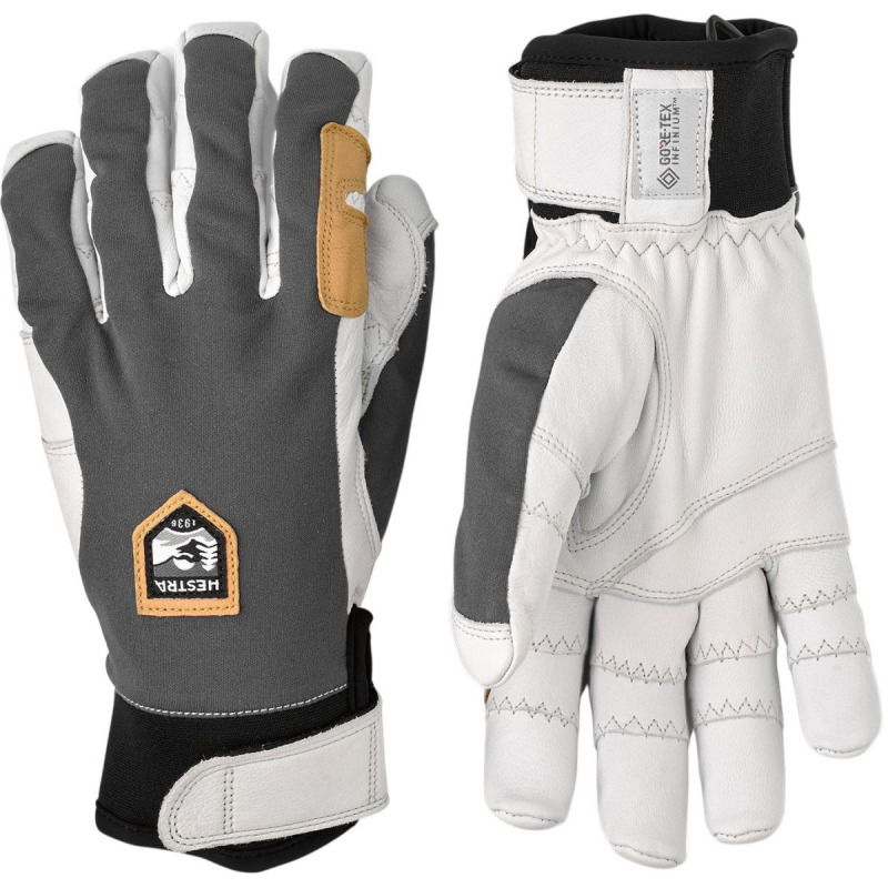 Hestra Ergo Grip Active, lyžařské rukavice, šedá/bílá