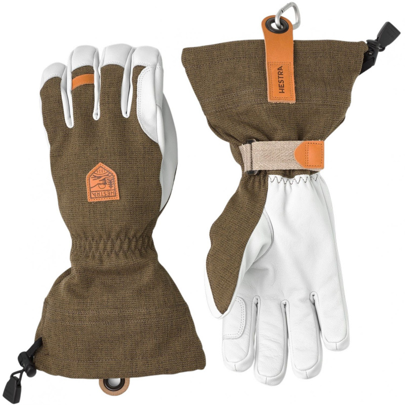 Hestra Army Leather Patrol Gauntlet, lyžařské rukavice, olivová barva