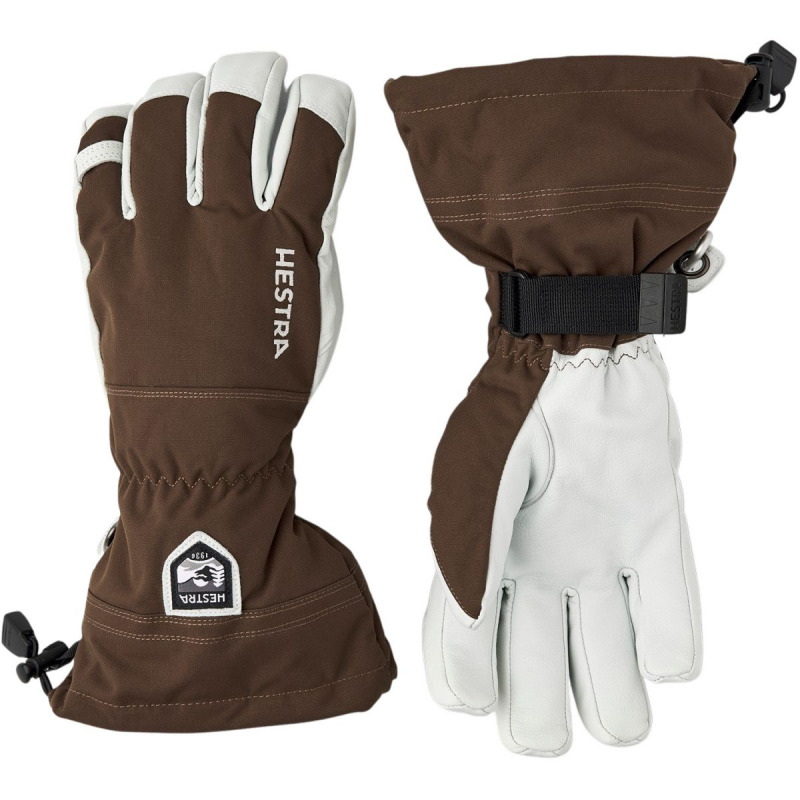 Hestra Army Leather Heli Ski, lyžařské rukavice, hnědé