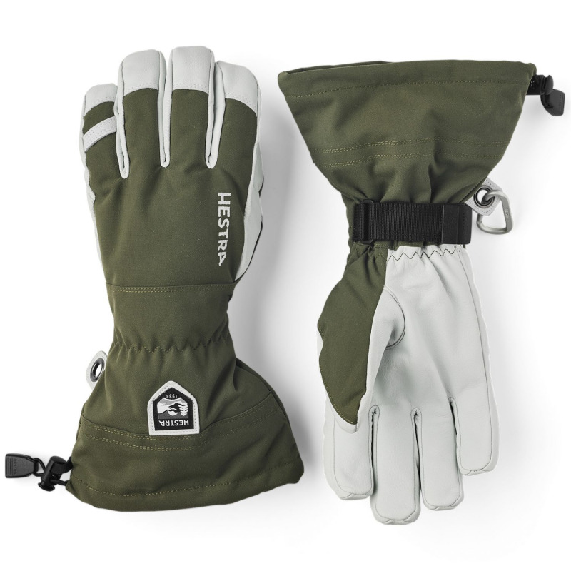 Hestra Army Leather Heli Ski, lyžařské rukavice, zelené