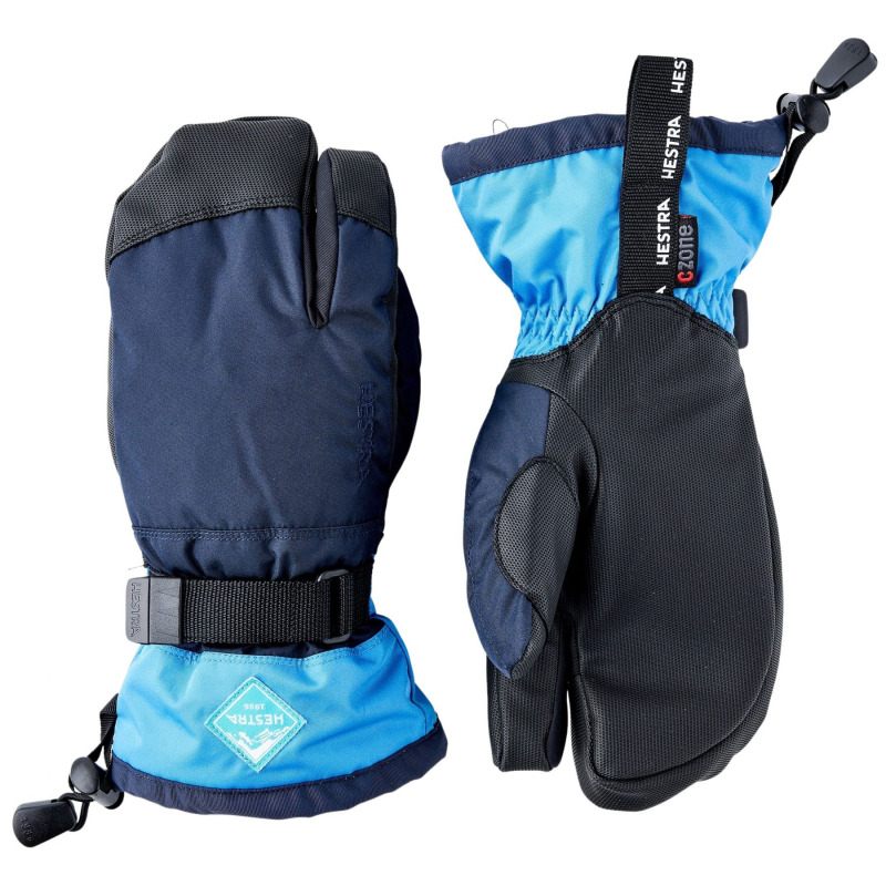 Hestra Gauntlet CZone, tříprsté lyžařské rukavice, juniorské, modré