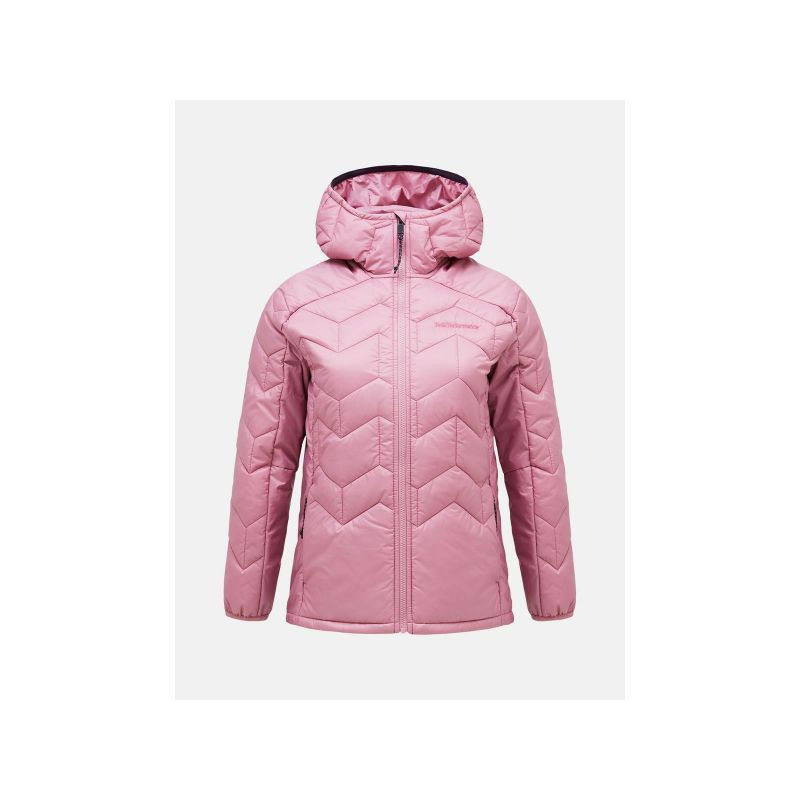 Peak Performance W Bunda s kapucí Elevate Liner Hood hnědá s