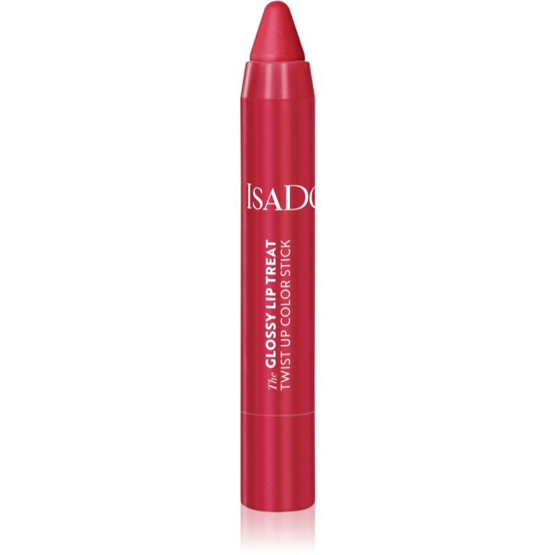 IsaDora Glossy Lip Treat Twist Up Color hydratační rtěnka odstín 12 Rhubarb Red 3.3 g