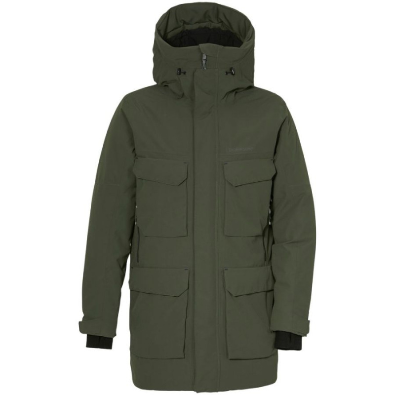Didriksons Drew, parka, pánská, tmavě zelená