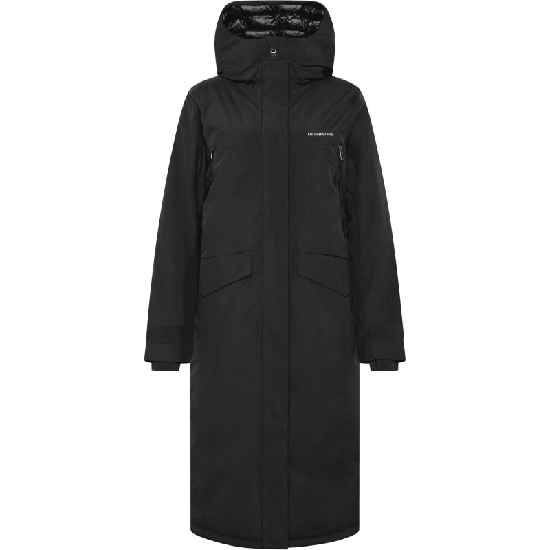Didriksons Neja long, parka, dámská, černá