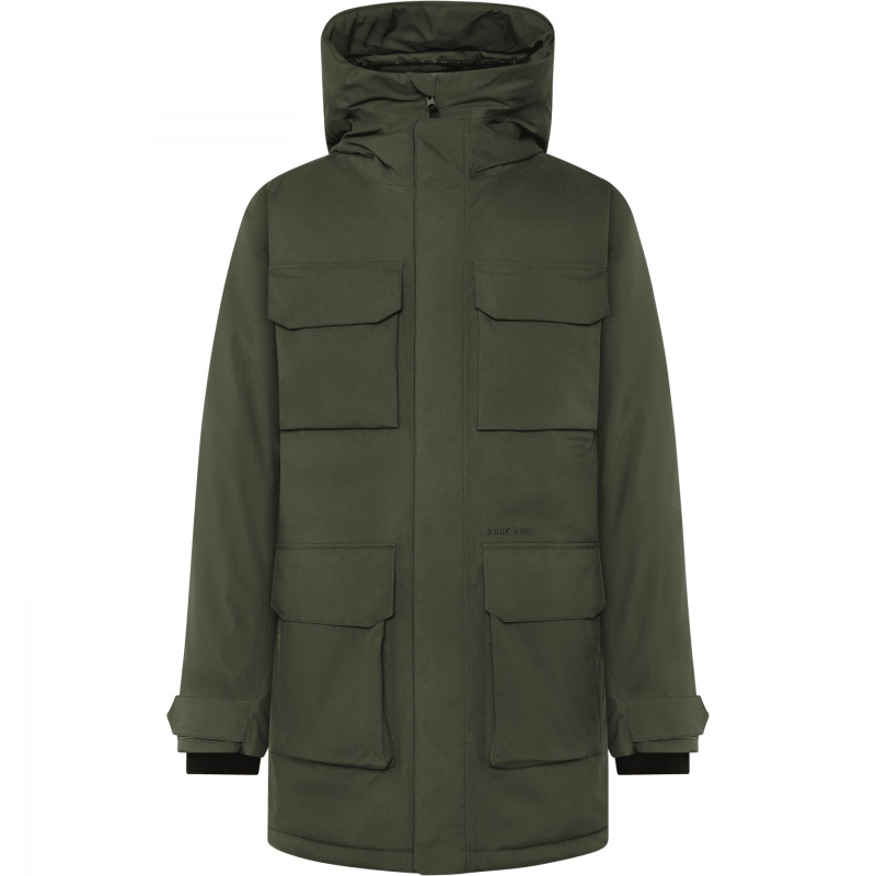 Didriksons Aiden 2, parka, pánská, tmavě zelená