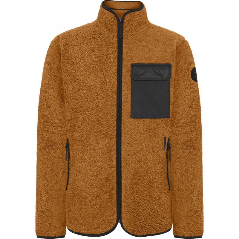 Didriksons Peter 3, fleecová bunda, pánská, spice brown