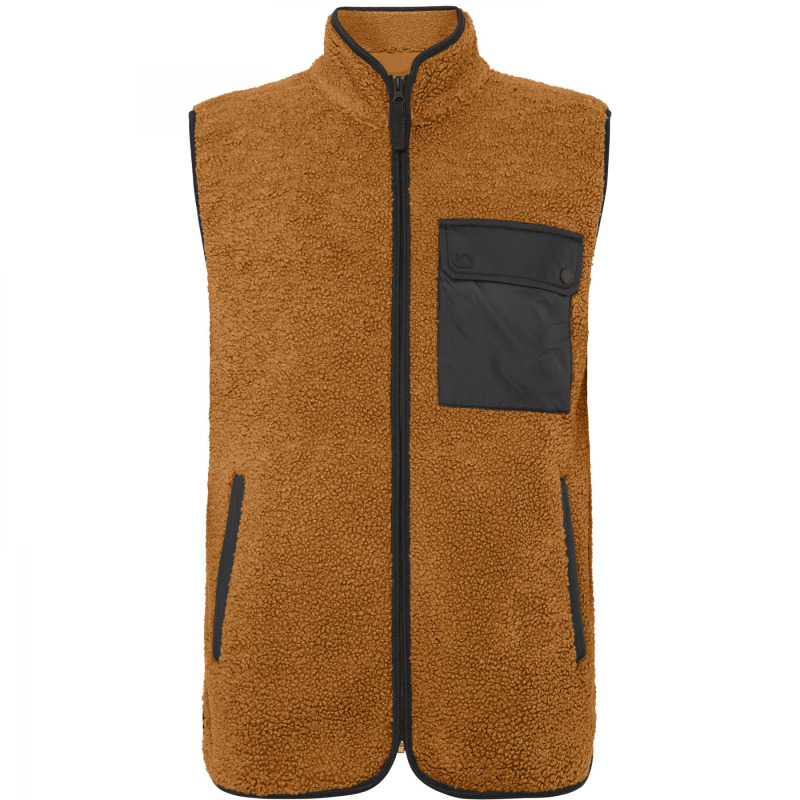 Didriksons Rasmus 2, fleecová vesta, pánská, spice brown