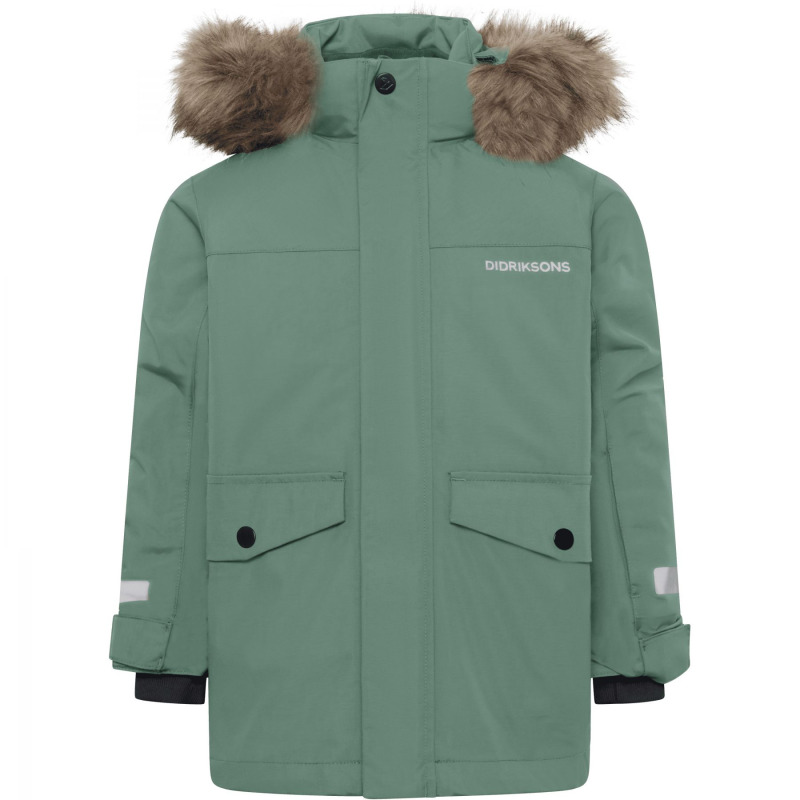 Didriksons Bjärven 5, parka, děti, tmavě zelená